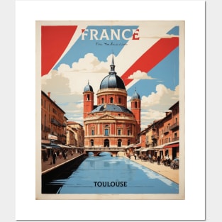 Toulouse France Tourism Vintage Poster Posters and Art